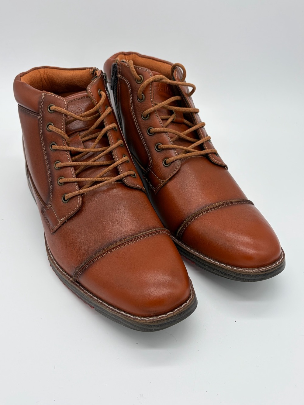 Men's Chukka Cap-Toe Leather Boots - Brown